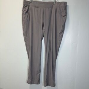 Columbia Omni-Shield Gray Outdoor Hiking Pants Womens 2X Plus Size Straight Leg